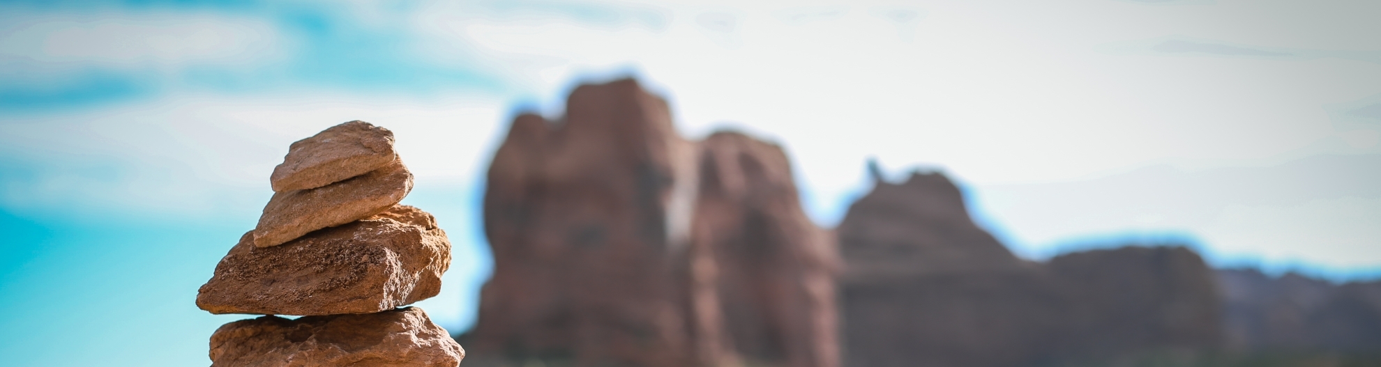 Stacked rocks in Arches National Park